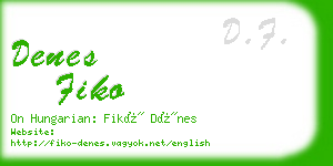 denes fiko business card
